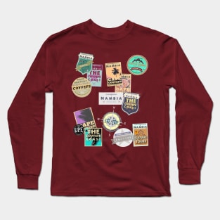 Souvenir Travel Stickers - Nambian roast colour Long Sleeve T-Shirt